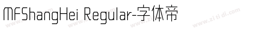 MFShangHei Regular字体转换